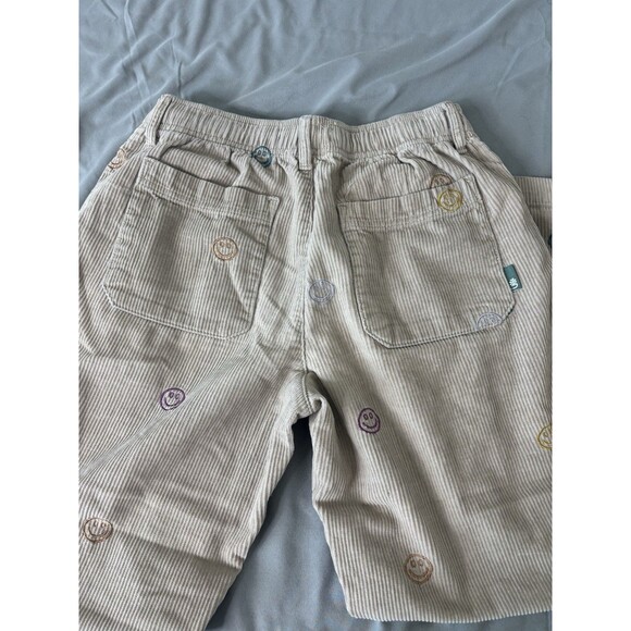Urban Outfitters Corduroy Smiley Face Baggy Pull on Pants Unisex Small Beige - Picture 8 of 10